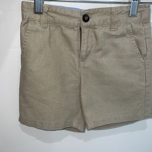 Janie and Jack LINEN SHORT KHAKI Boys size 4